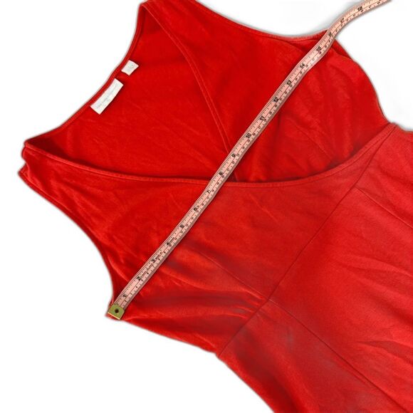 New York & Company Red Sleeveless V-Neck A-Line Dress Size Small - Picture 5 of 7